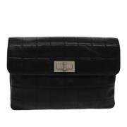 Chanel Vintage Pre-owned Laeder kuvertvskor Black, Dam