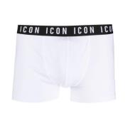 Dsquared2 Vita Boxershorts med Logomidja White, Herr