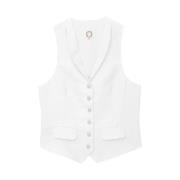 Ines De La Fressange Paris Robinson Waiscoat White, Dam