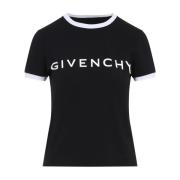 Givenchy Svart T-shirt med stil och komfort Black, Dam