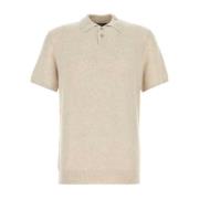 A.p.c. Beige Melange Polo Shirt Beige, Herr