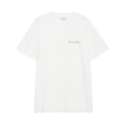 Anine Bing Walker Tee Lyrics Grafisk T-shirt White, Dam