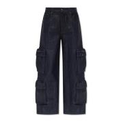 Amiri Jeans med logotyp Blue, Dam