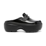 Crocs Svart Stomp High Shine Moccasin Träskor Black, Dam