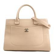 Chanel Vintage Pre-owned Laeder handvskor Beige, Dam