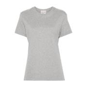 Semicouture Jersey Bomull T-shirt med Logo Gray, Dam