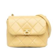 Chanel Vintage Pre-owned Laeder crossbodyvskor Yellow, Dam