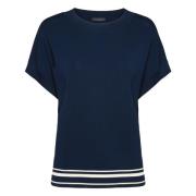 Elena Mirò Stilren Maglia Topp Blue, Dam