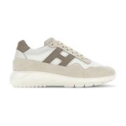 Hogan Beige Vita Sneakers Höj Stil Beige, Herr