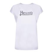 Herno Vit T-shirt Damstil White, Dam