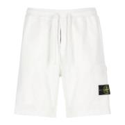 Stone Island Vita bomullsbermudashorts med fickor White, Herr