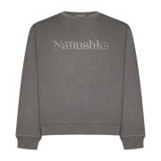 Nanushka Broderad Grå Sweatshirt Gray, Herr