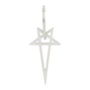 Rick Owens Pentagram Metallörhängen Gray, Herr