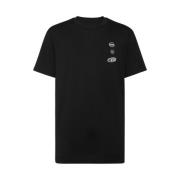 Philipp Plein Svart T-shirt med logopatch Black, Herr