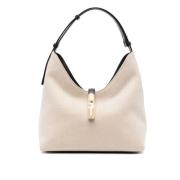 Furla Svart Naturlig Hobo Väska Beige, Dam