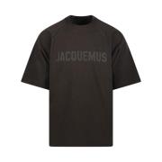 Jacquemus Brun Typo T-shirt Brown, Herr