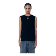 Diesel Logo Plaque Tank Top Black, Herr