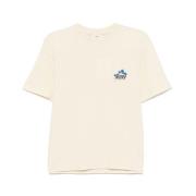 Autry Blommigt T-shirt med rund hals Beige, Dam