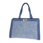 Chanel Vintage Pre-owned Canvas chanel-vskor Blue, Dam