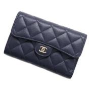 Chanel Vintage Pre-owned Laeder plnbcker Blue, Dam