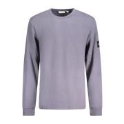 Calvin Klein Blå Bomull Crewneck Tröja Herr Blue, Herr