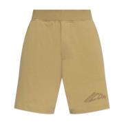 Dsquared2 Bomullsshorts med tryckt logotyp Green, Herr