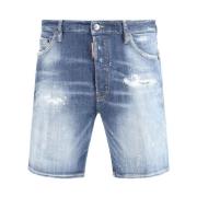 Dsquared2 Slitna denimshorts med rivdetaljer Blue, Herr