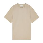 Nn07 Logo T-shirt i White Pepper Beige, Herr