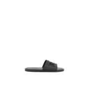 Dolce & Gabbana Logo Cut-Out Flip-Flops Black, Herr