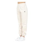 Adidas Originals Vita Fleece Lösa Sportiga Byxor White, Dam