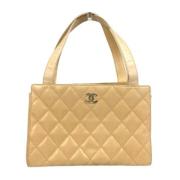 Chanel Vintage Pre-owned Laeder chanel-vskor Beige, Dam