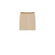 Max Mara Färgglad Stickad Minikjol Domizia Stil Beige, Dam