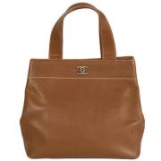 Chanel Vintage Pre-owned Laeder handvskor Brown, Dam