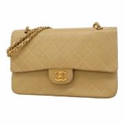 Chanel Vintage Pre-owned Laeder chanel-vskor Beige, Dam