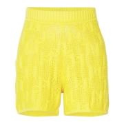 Karl Lagerfeld Aditi bomullsshorts i gul färg Yellow, Dam