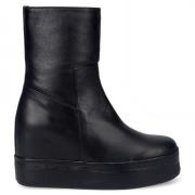 Paloma Barceló Svarta Läder Ankelboots Black, Dam