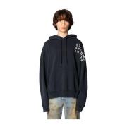 MM6 Maison Margiela Glow Dark Number Logo Hoodie Black, Herr