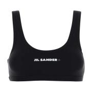 Jil Sander Stretch Nylon Svart Bh Black, Dam