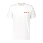 Marni T-shirt med logotryck White, Herr