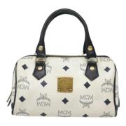 MCM Pre-owned Pre-owned Canvas handvskor White, Dam