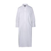 Ganni Oversized Poplin Skjortklänning White, Dam