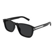 Saint Laurent Svart/Grå Solglasögon SL 710 SUN Black, Herr