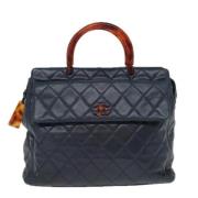 Chanel Vintage Pre-owned Laeder chanel-vskor Blue, Dam