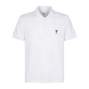 Ami Paris Vita T-shirts och Polos med Ami De Coeur Logo White, Herr