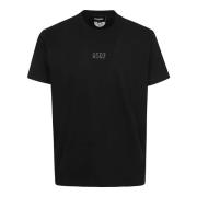 Dsquared2 Svart Bomull Jersey T-Shirt med Logodetalj Black, Herr