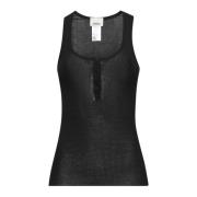 Isabel Marant Svart Ribbad Racerback Linne Black, Dam