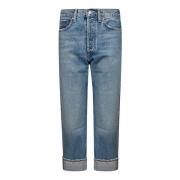 Agolde Klassiska Denim Jeans Blue, Dam