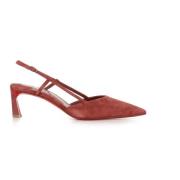 Christian Louboutin Rust Suede Décolleté Klackar Orange, Dam