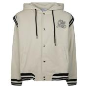 Off White Varsity Fleece Hoodie White, Herr