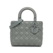 Dior Vintage Pre-owned Laeder handvskor Gray, Dam